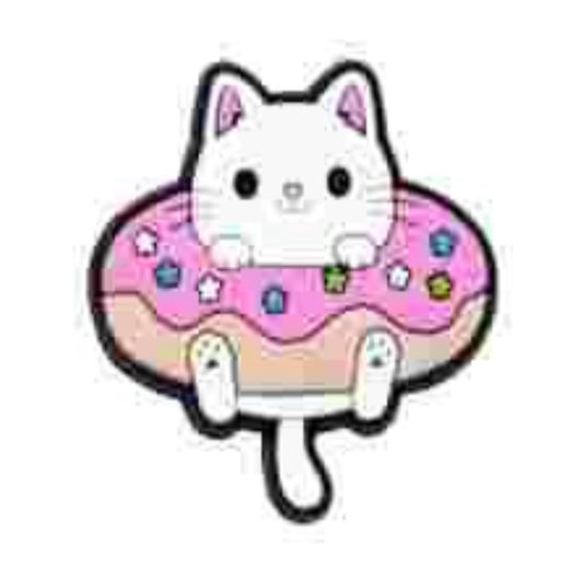 Cat in doughnut