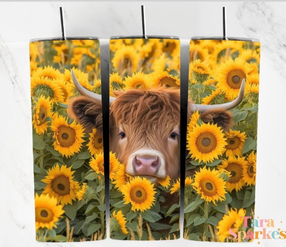 Surrounded by sunflowers