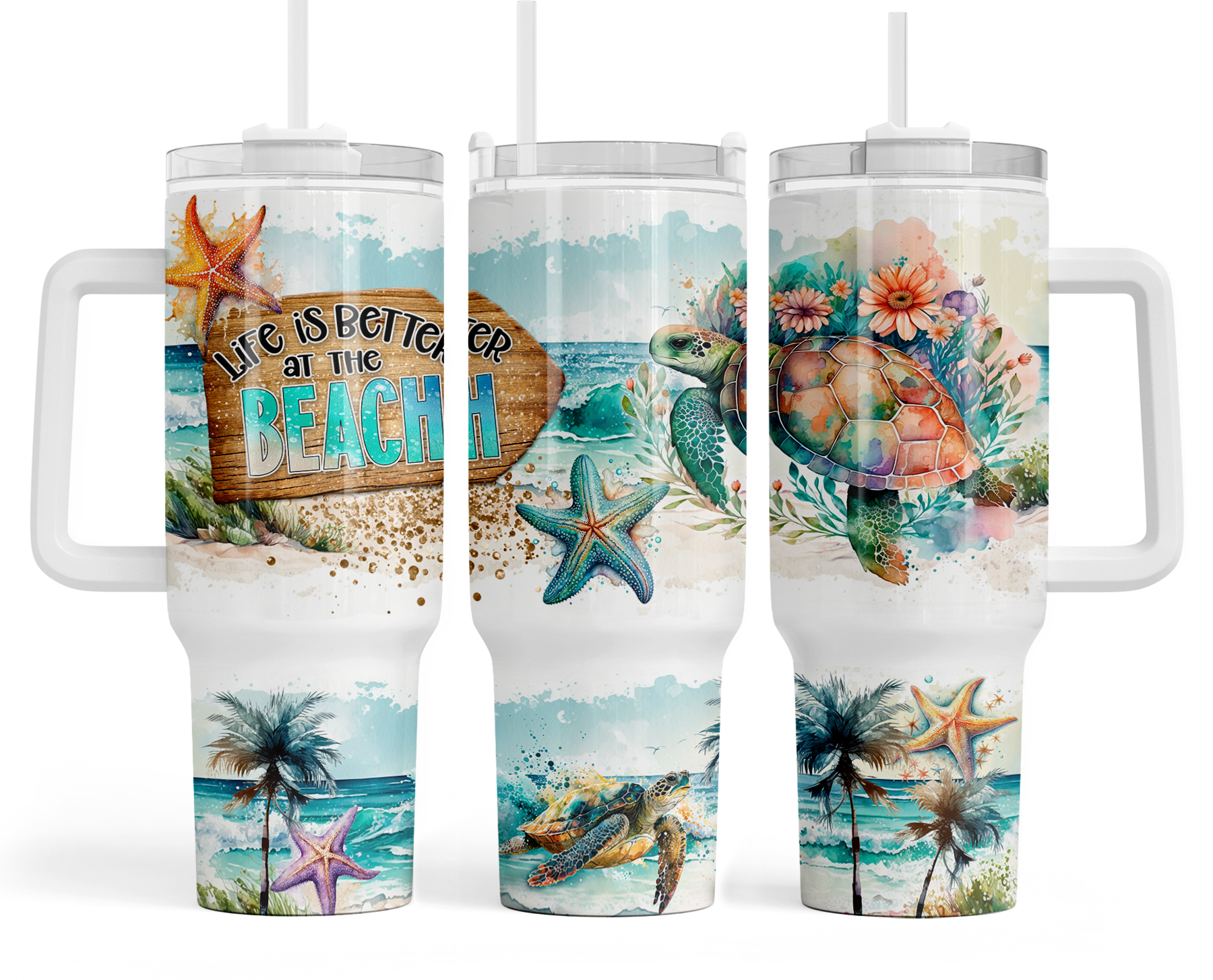 40oz Tumbler - Life is better at the Beach