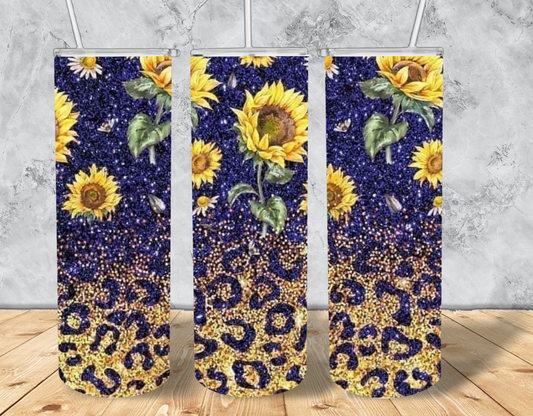 Sunflower blue and gold