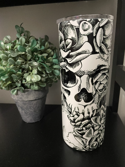 SKULL glow tumbler