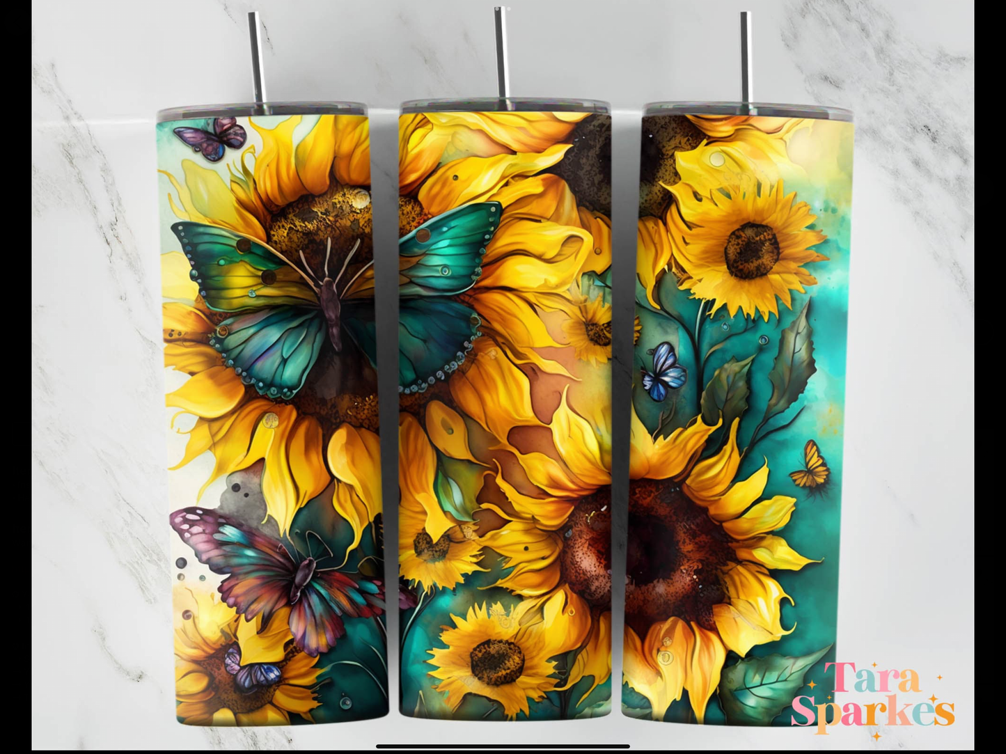 Sunflower and butterfly